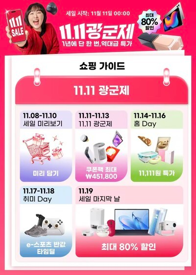 11월 11일 2025 광군제 알리 익스프레스 프로모션 할인코드 쿠폰 기간